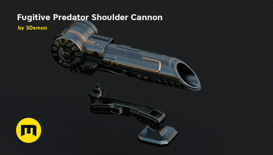 Fugitive Predator Shoulder Plasma Cannon 2018 3D print model_18