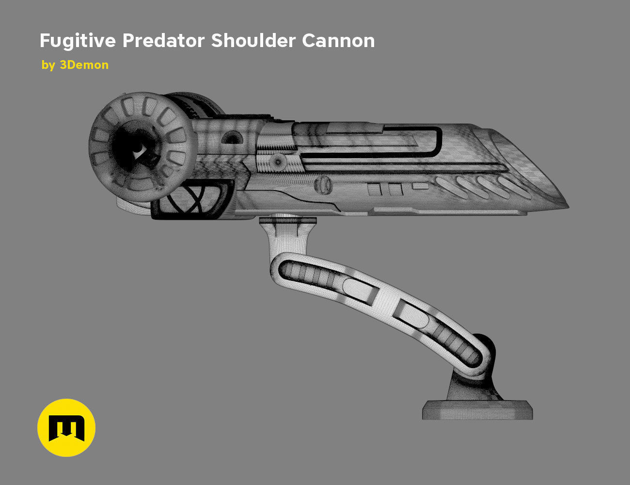 Fugitive Predator Shoulder Plasma Cannon 2018 3D print model_10