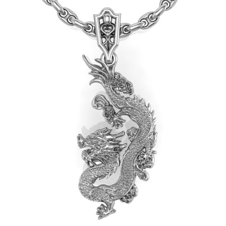 dragon pendant 3D print model_1