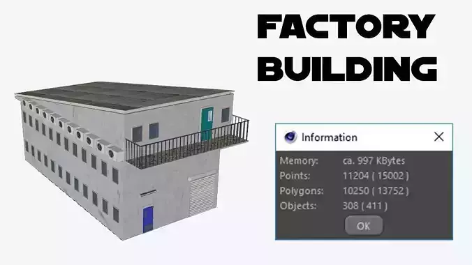 Fctory Building Lowpoly