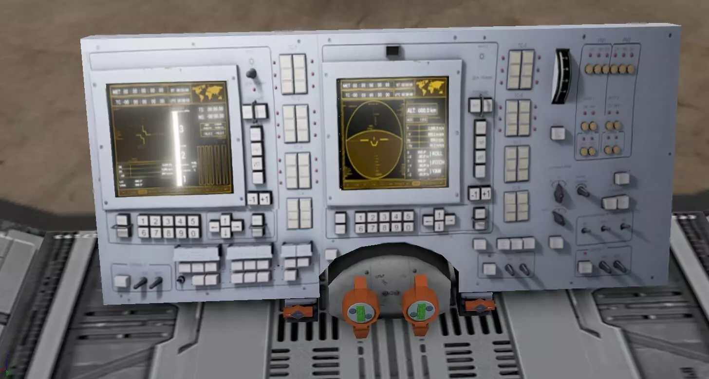 SpaceCapsule control panel of spaceship Low-poly 3D model
