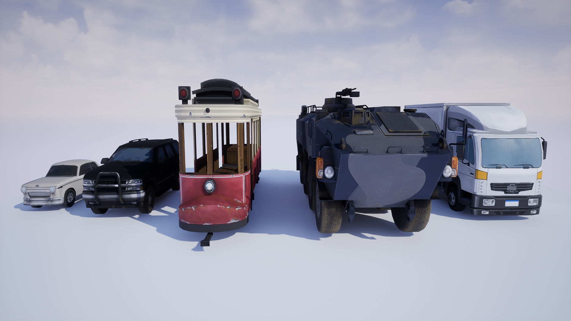 Stylized Cars Low-poly 3D model_1