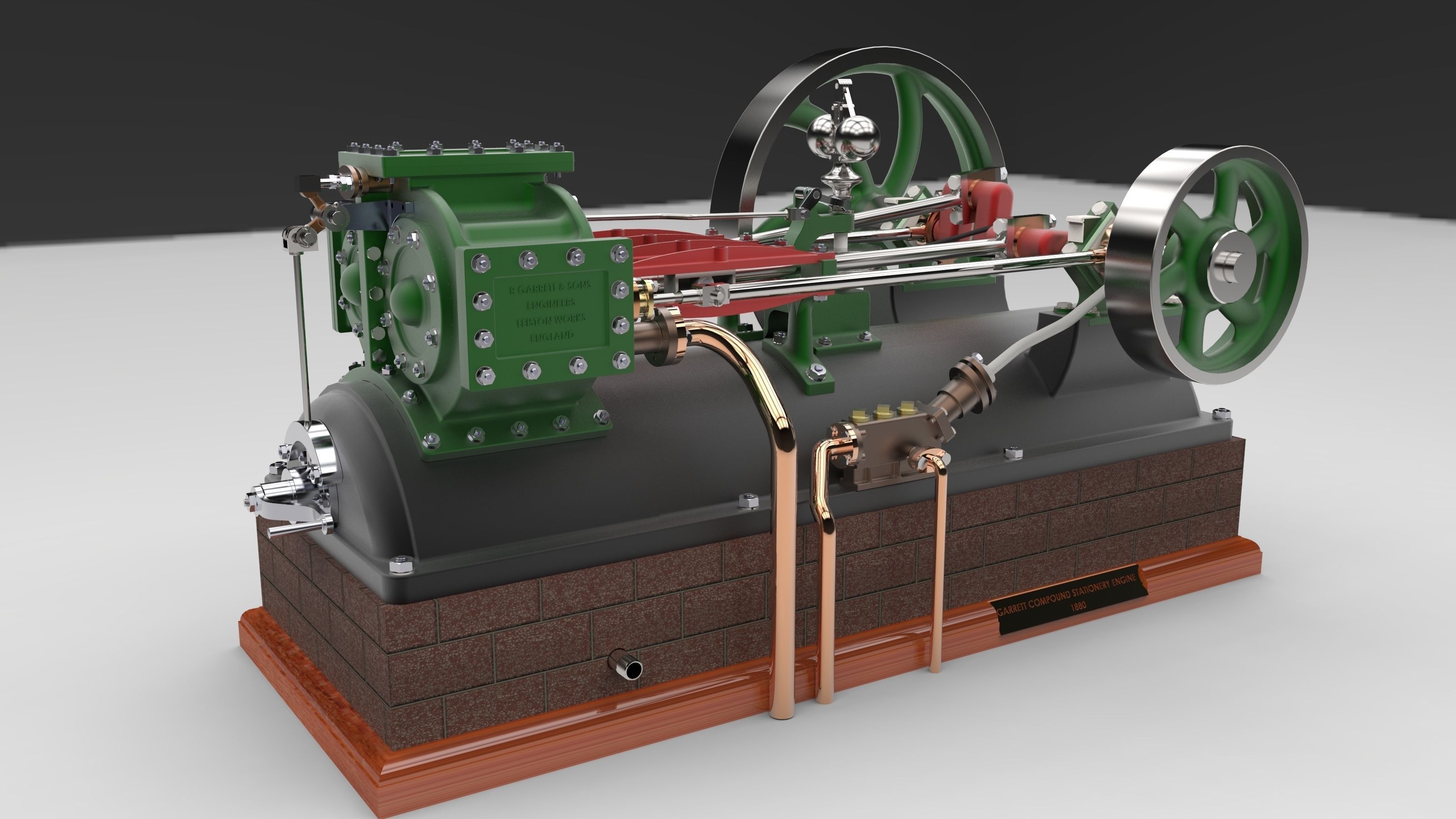 Garret Steam Stationery Engine Free 3D print model_2