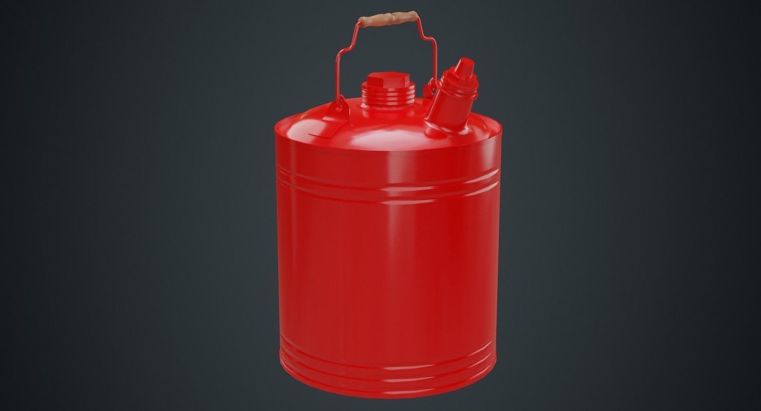 Fuel Can 4A Low-poly 3D model_1
