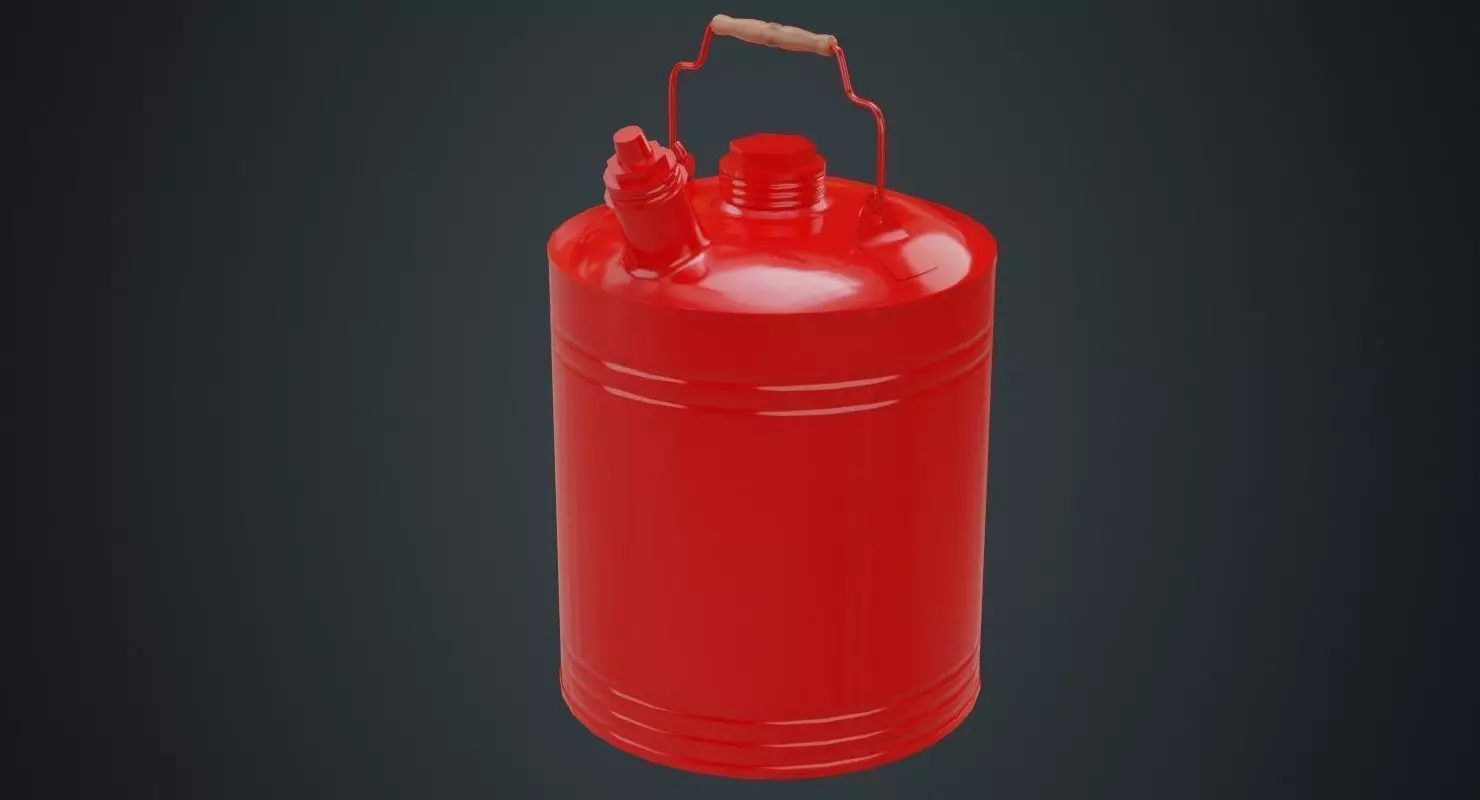 Fuel Can 4A Low-poly 3D model_0