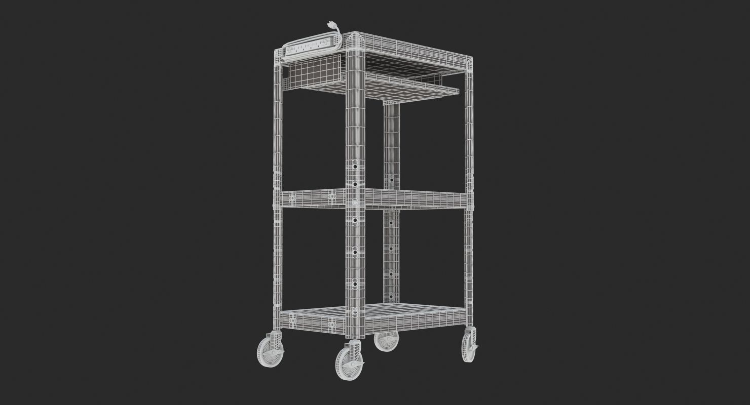 Medical Mobile Computer Cart 3D model_9