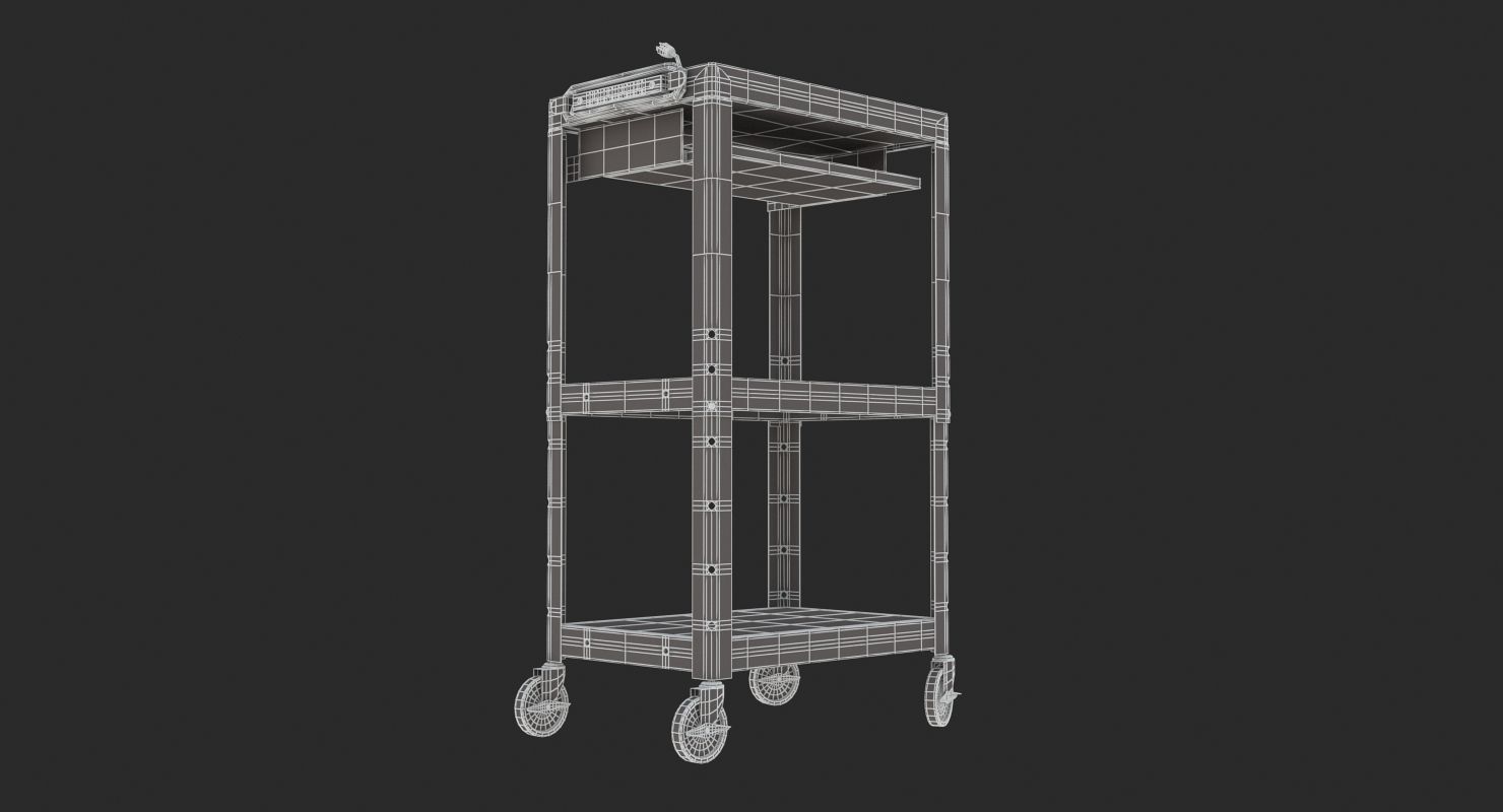 Medical Mobile Computer Cart 3D model_8
