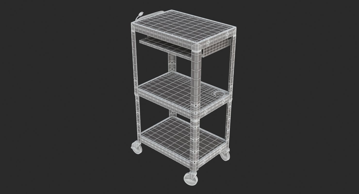 Medical Mobile Computer Cart 3D model_7