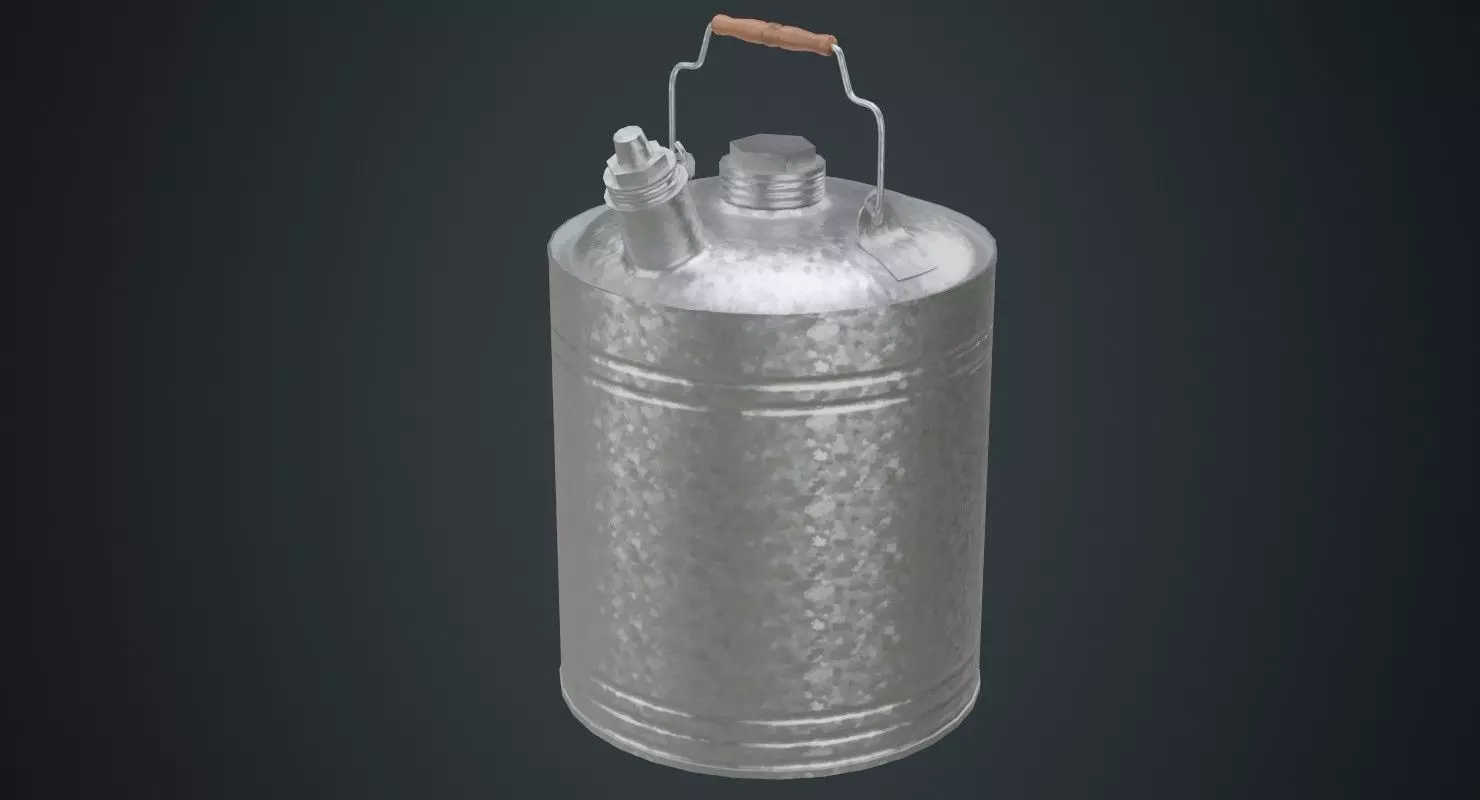 Fuel Can 4B Low-poly 3D model_0