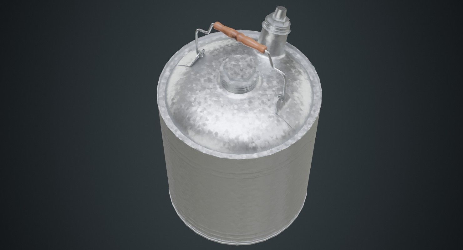 Fuel Can 4B Low-poly 3D model_2