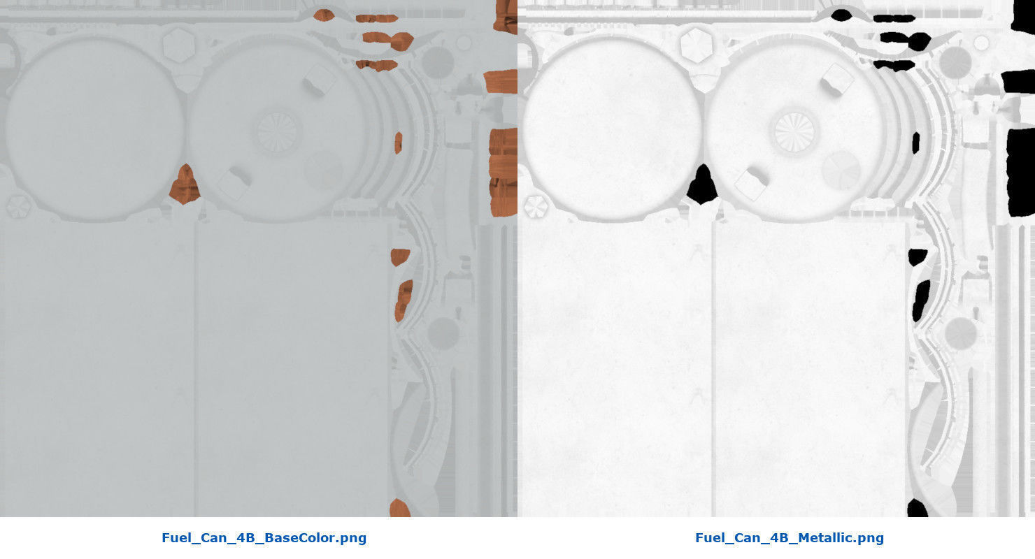 Fuel Can 4B Low-poly 3D model_7