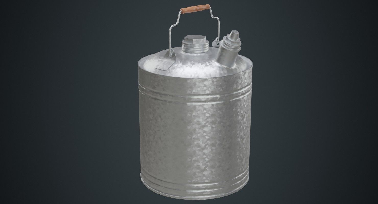 Fuel Can 4B Low-poly 3D model_1