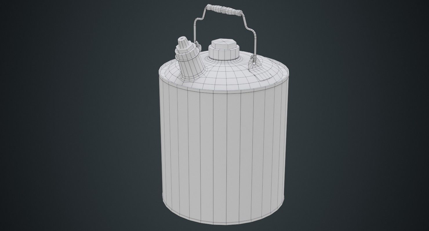Fuel Can 4B Low-poly 3D model_5