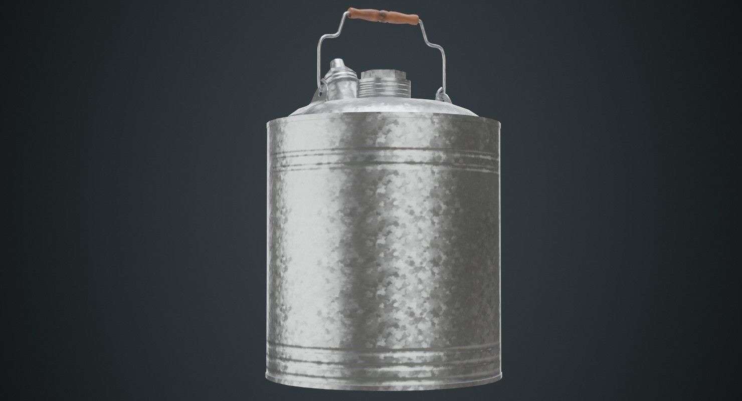 Fuel Can 4B Low-poly 3D model_3