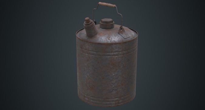 Fuel Can 4D Low-poly 3D model
