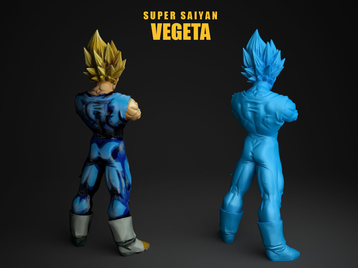 Vegeta 2D Paint 3D model_10