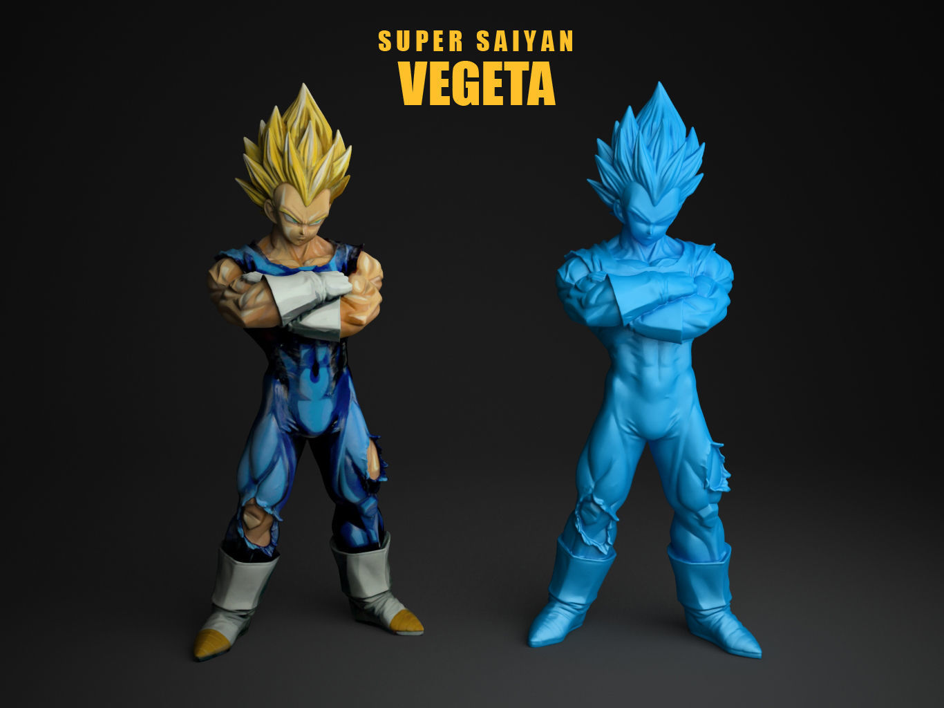 Vegeta 2D Paint 3D model_13