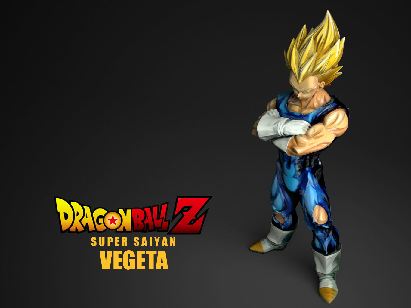 Vegeta 2D Paint 3D model_3