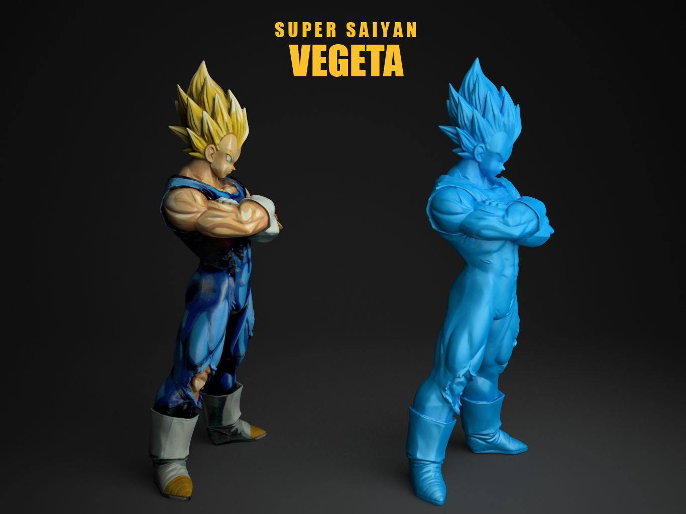 Vegeta 2D Paint 3D model_12