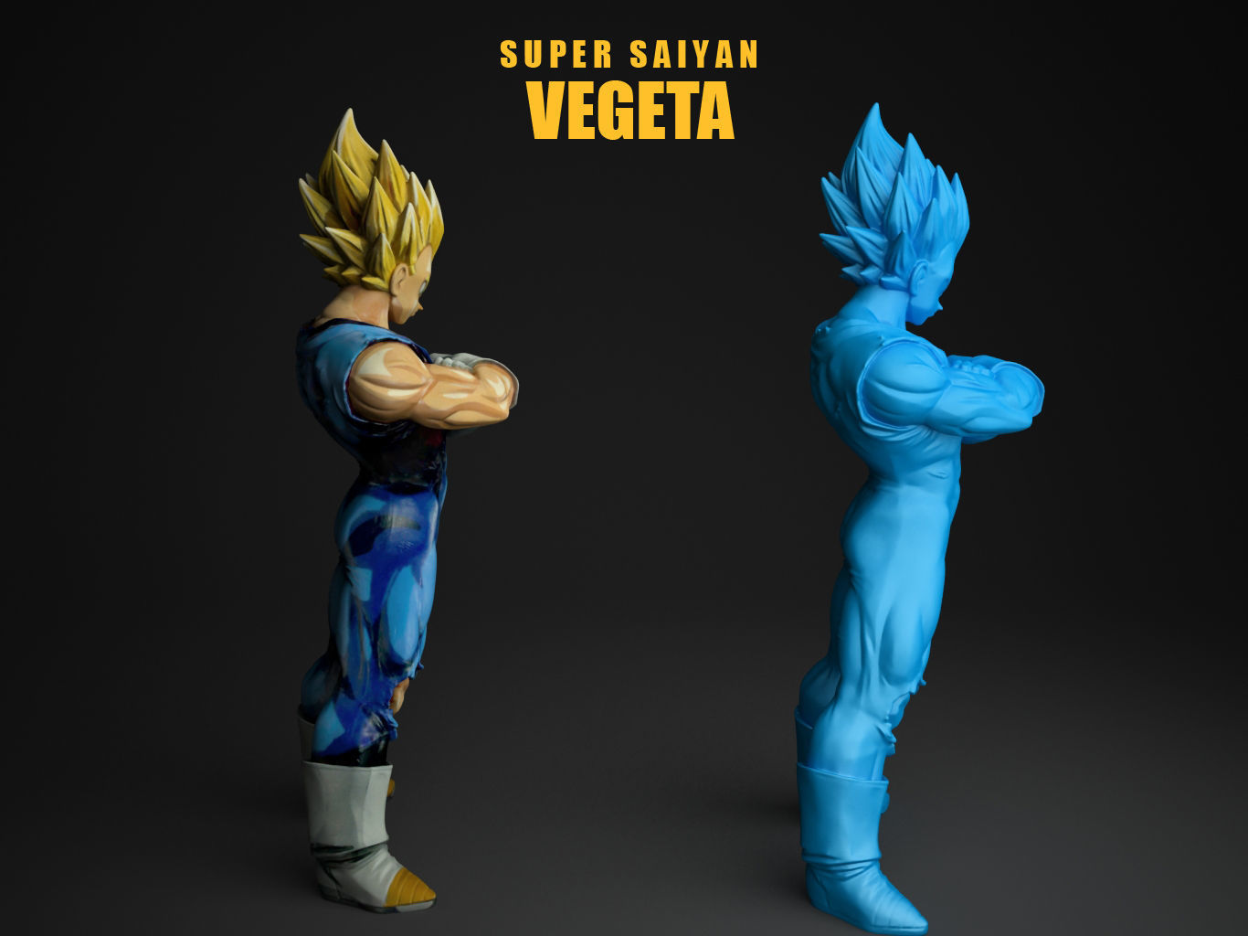 Vegeta 2D Paint 3D model_11