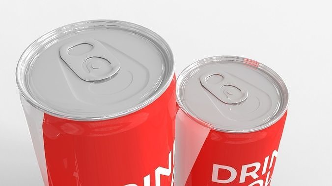 Cans - Classic Standard - Sleek and Mini 3D model 6