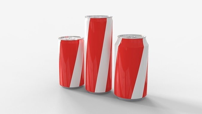 Cans - Classic Standard - Sleek and Mini 3D model 3