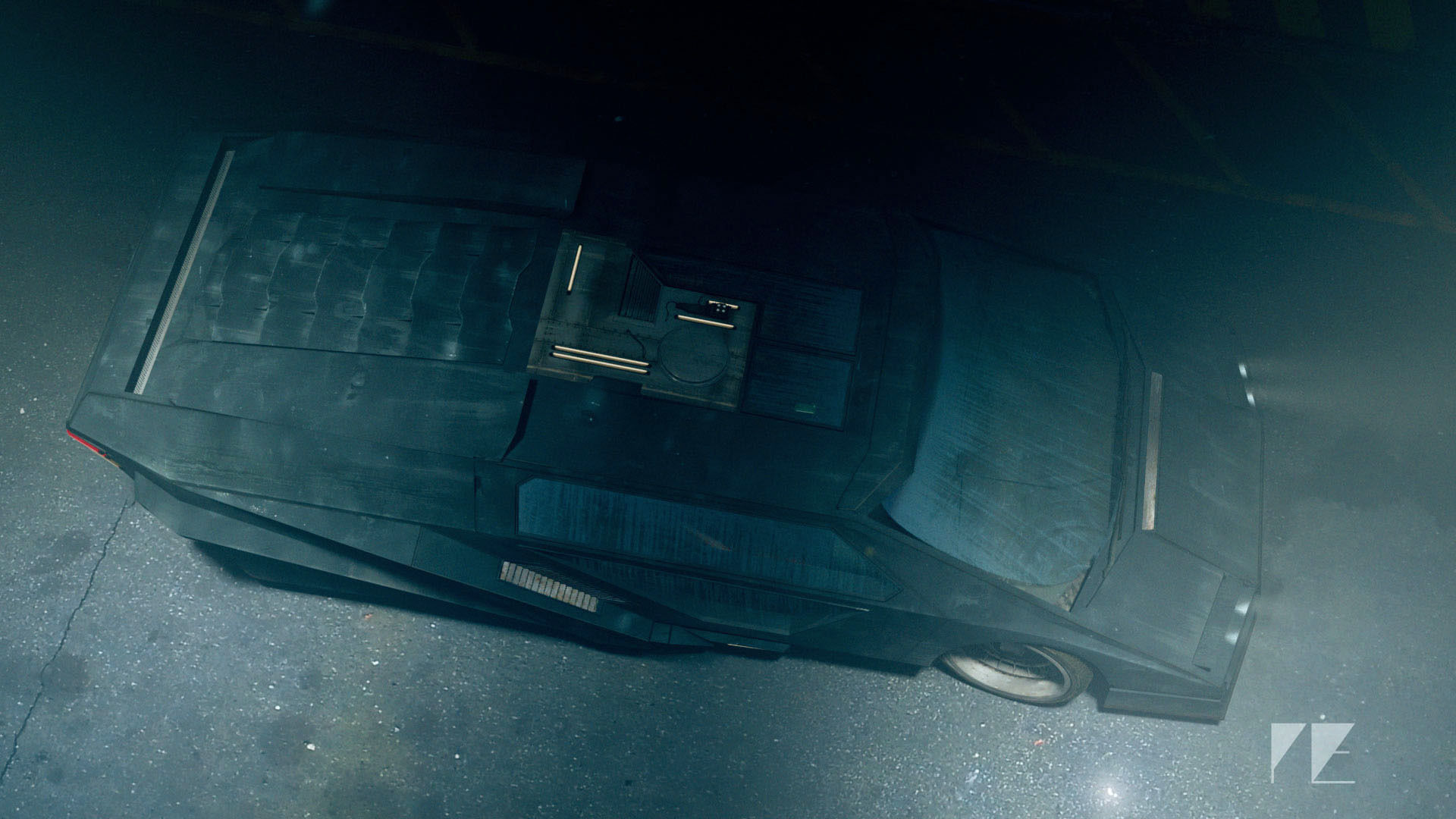 Retro Futuristic Cyberpunk Car Low-poly 3D model_2