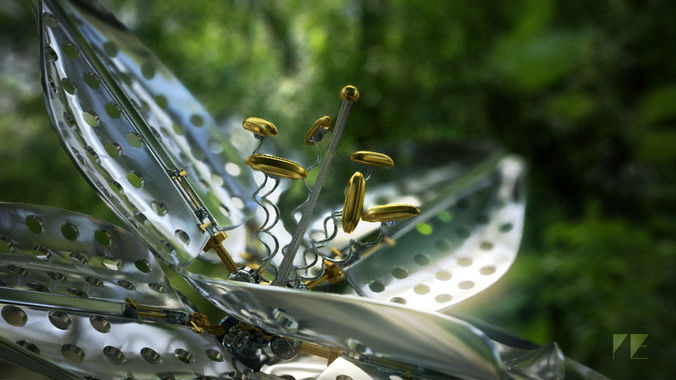 Mechanical Flower 3D model