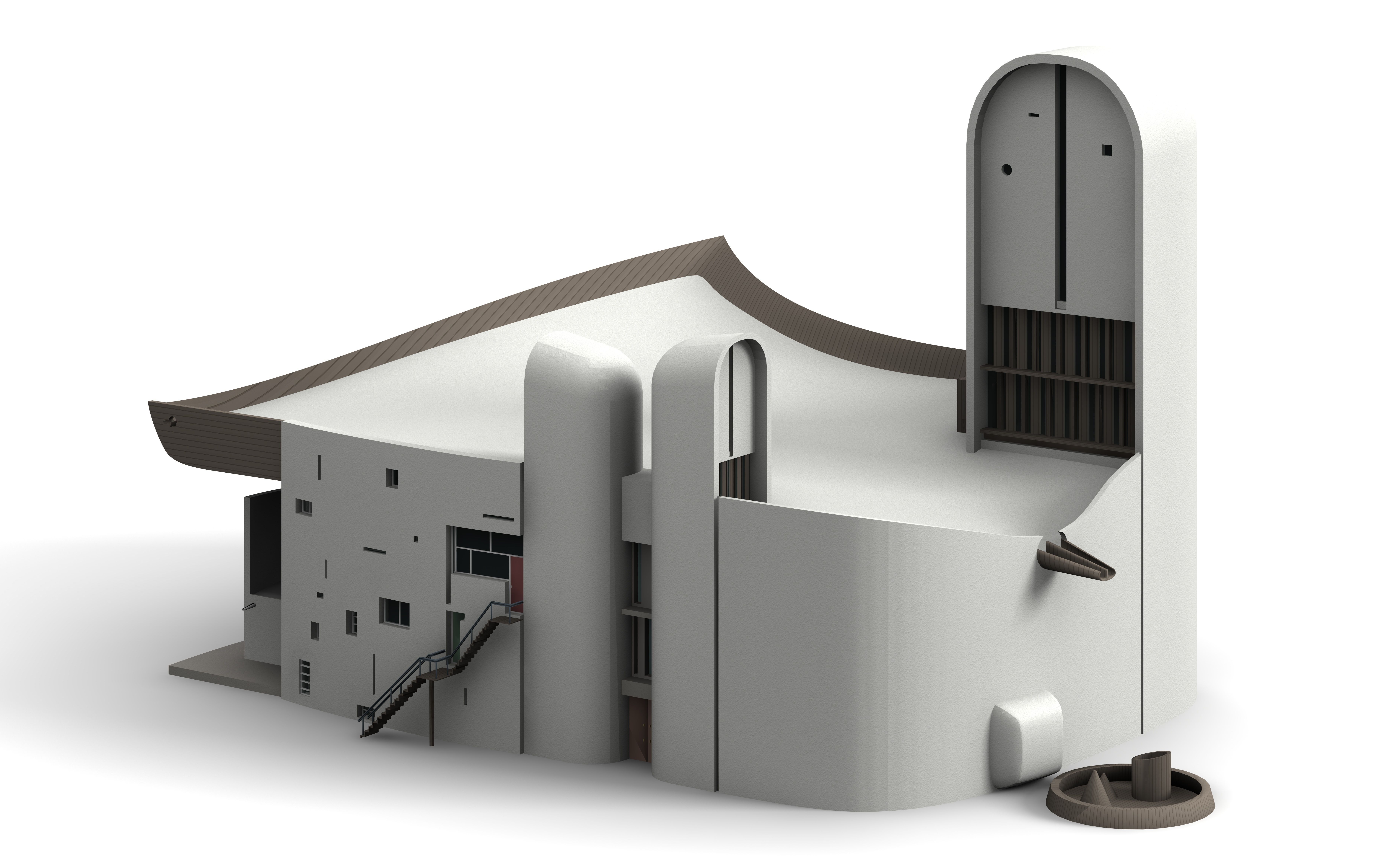 Notre Dame du Haut de Ronchamp 3D model_9