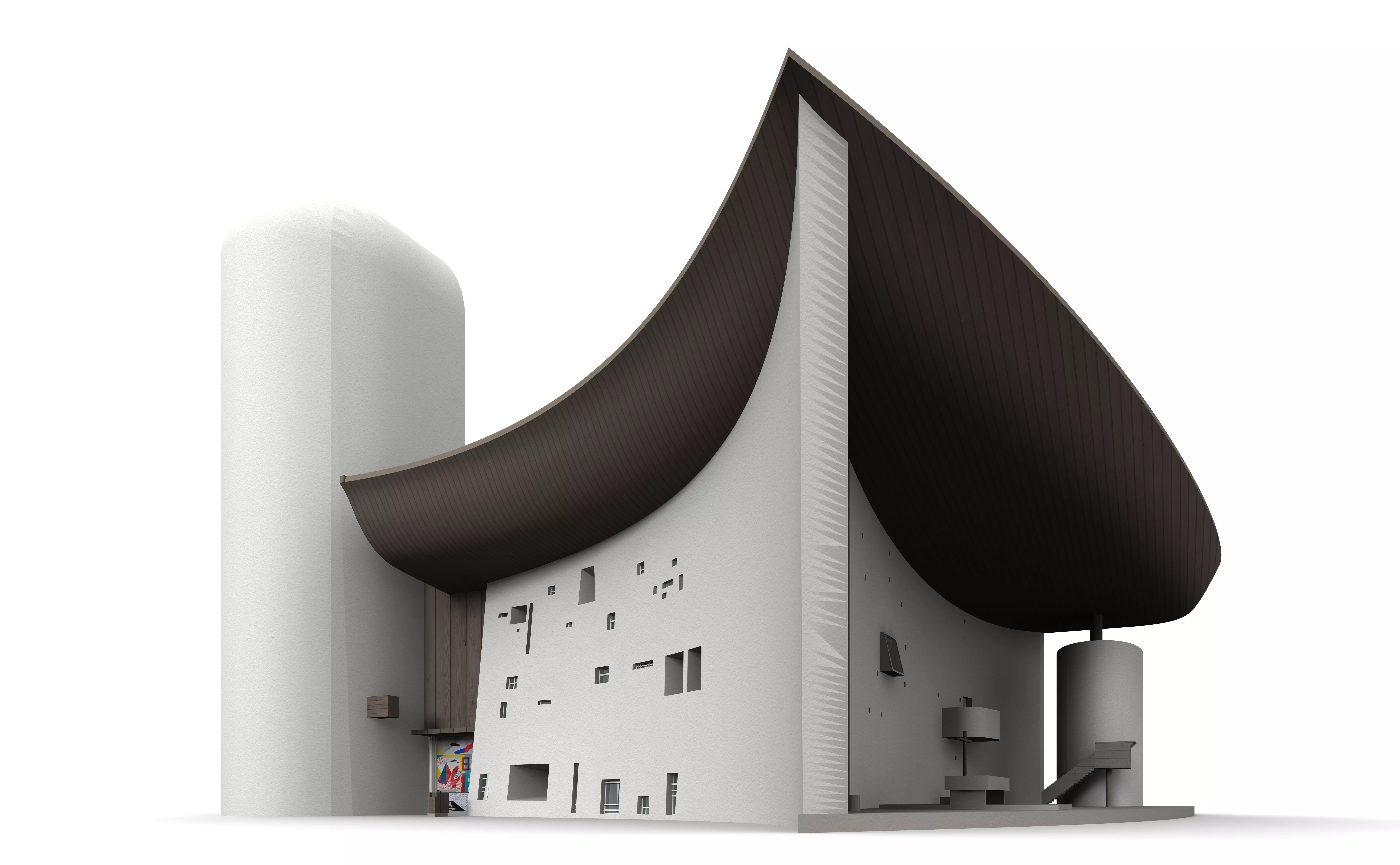 Notre Dame du Haut de Ronchamp 3D model_0