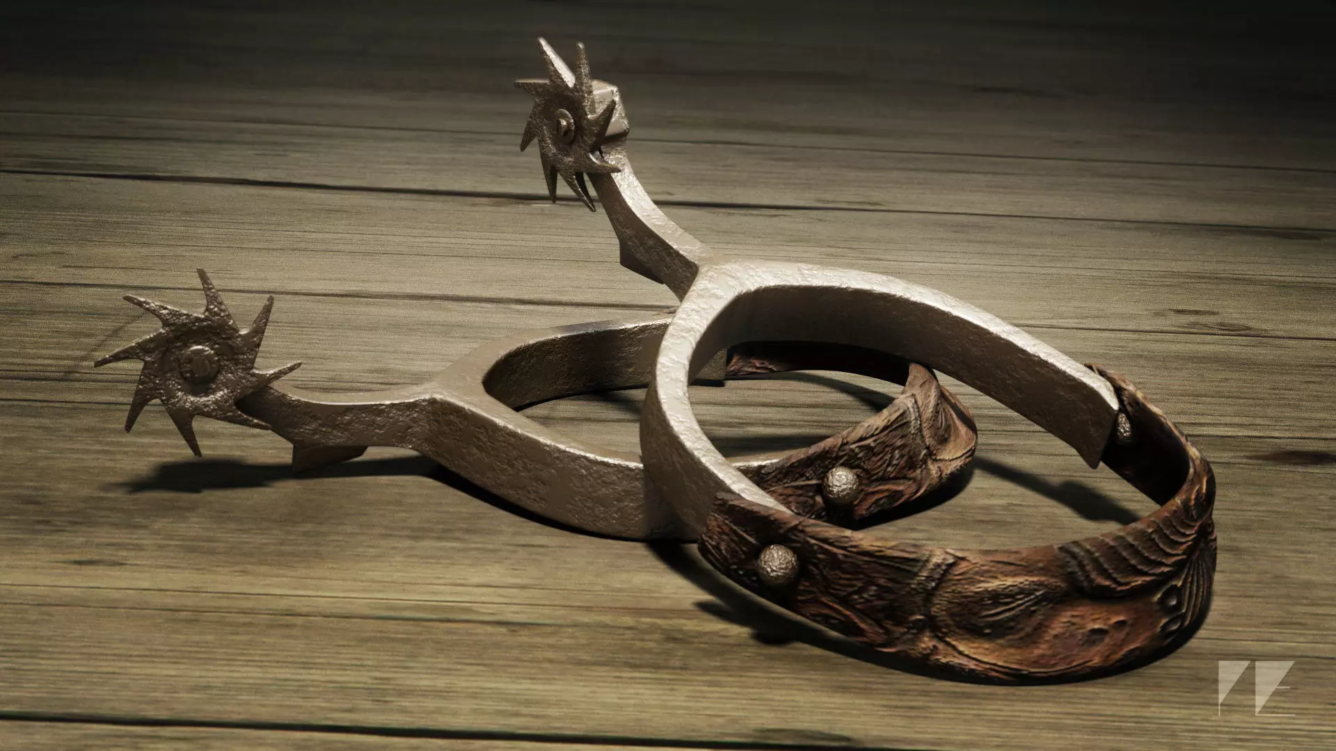 Wild West Cowboy - Spurs 3D model