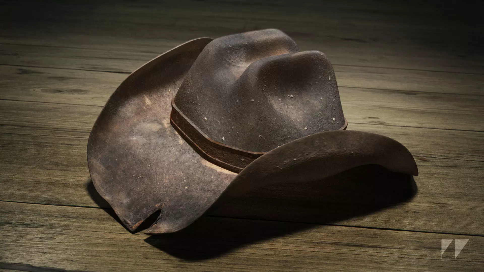 Wild West Cowboy Hat 3D model_0