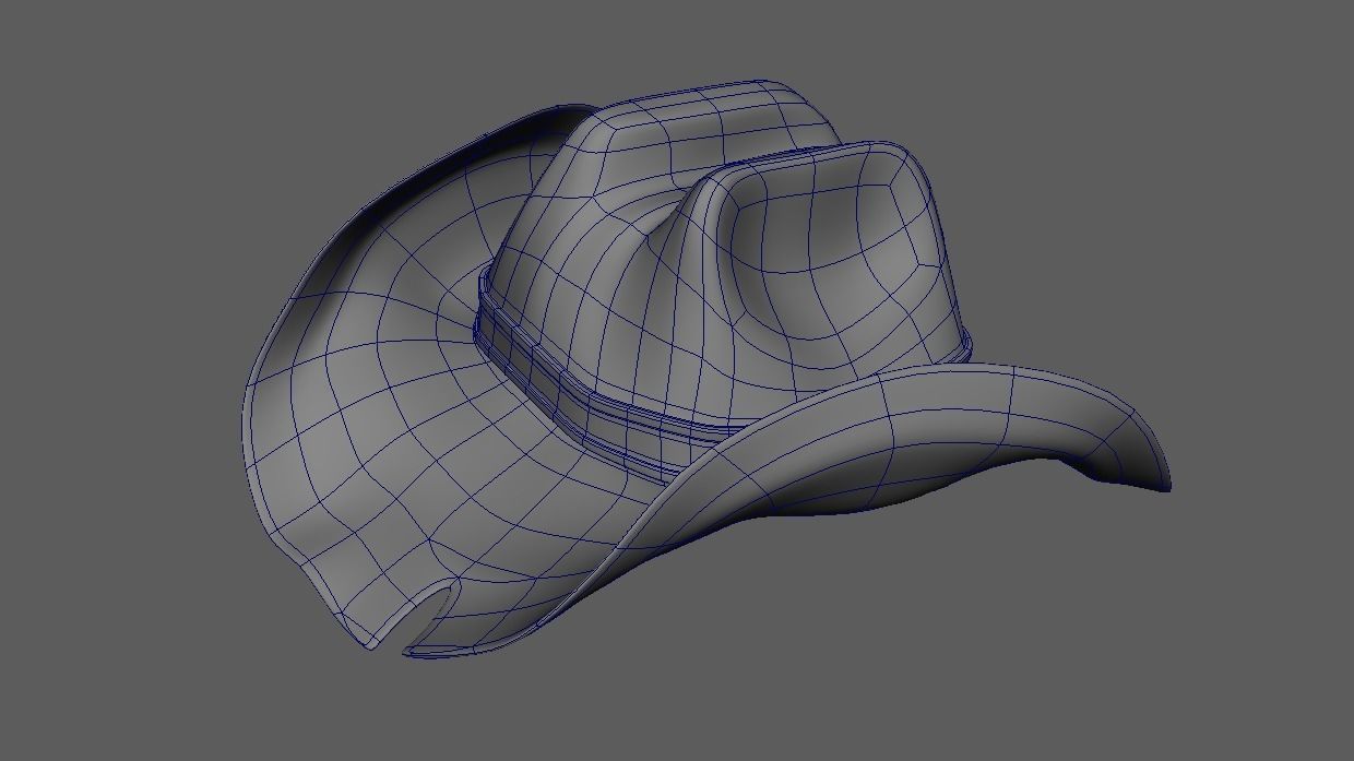 Wild West Cowboy Hat 3D model_2