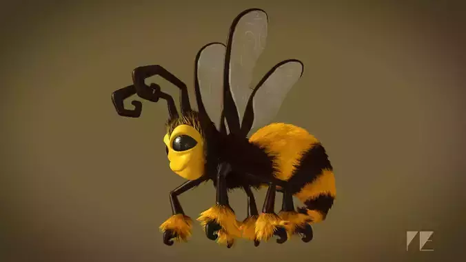 Cartoon Bee - Rigged