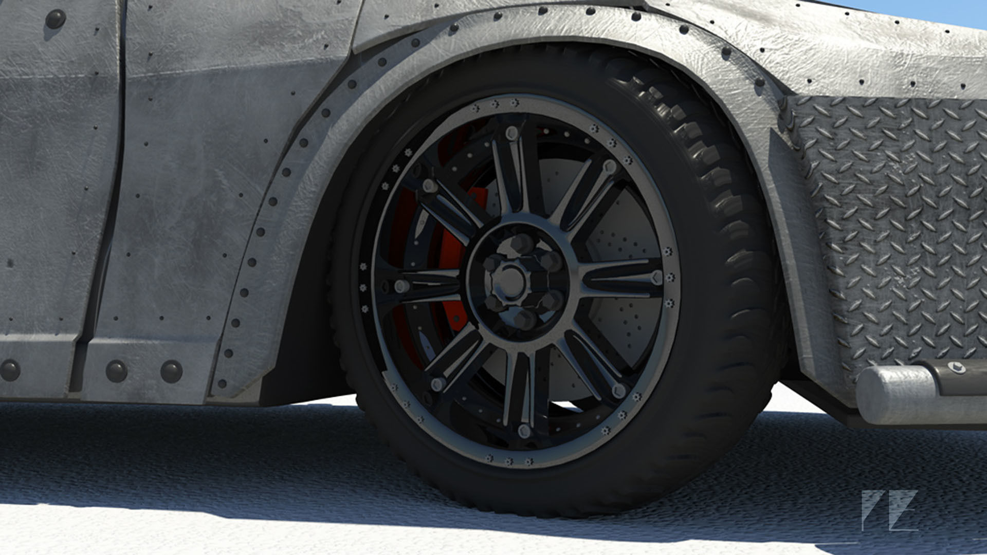 Dystopian Armored Car 3D model_3