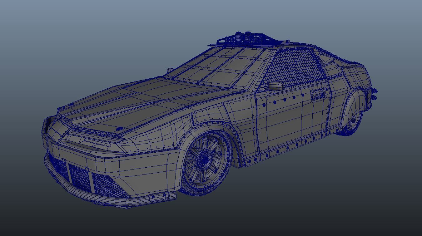 Dystopian Armored Car 3D model_5