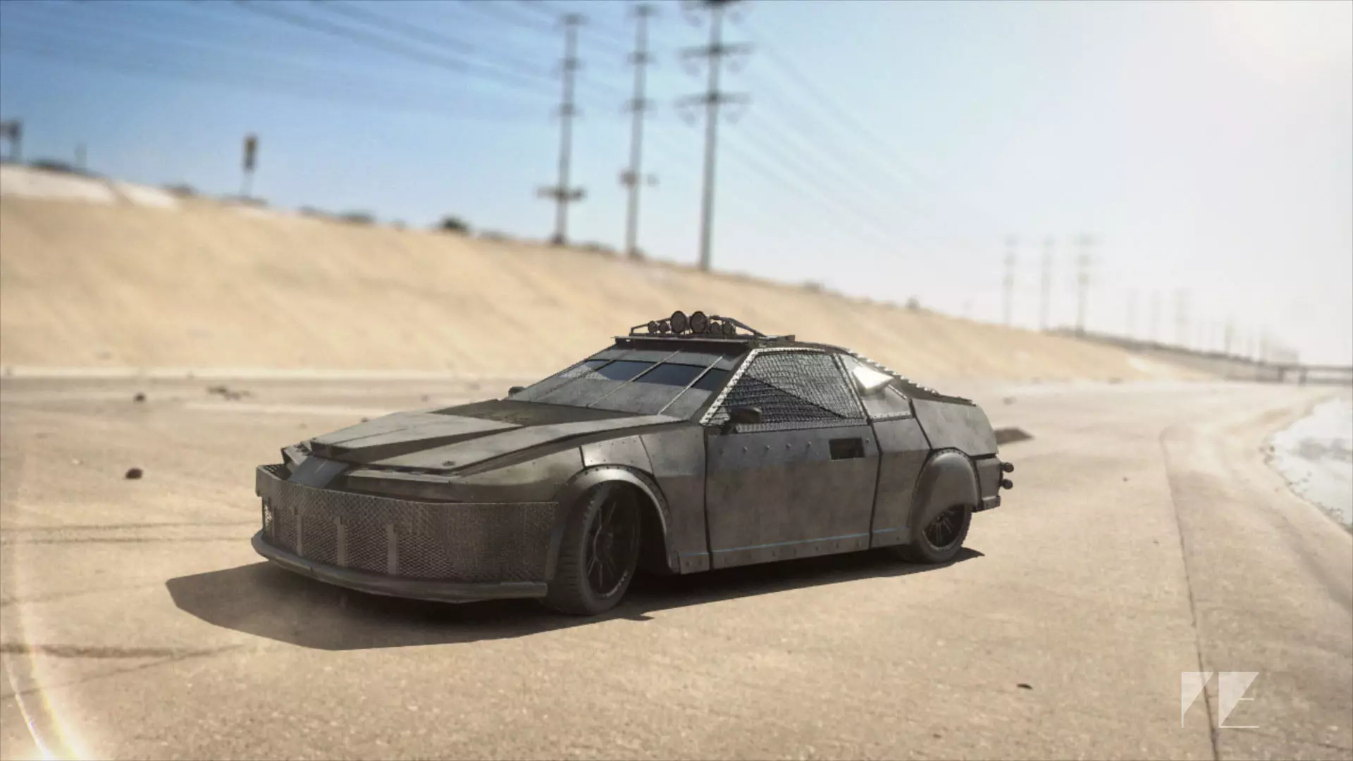 Dystopian Armored Car 3D model_0