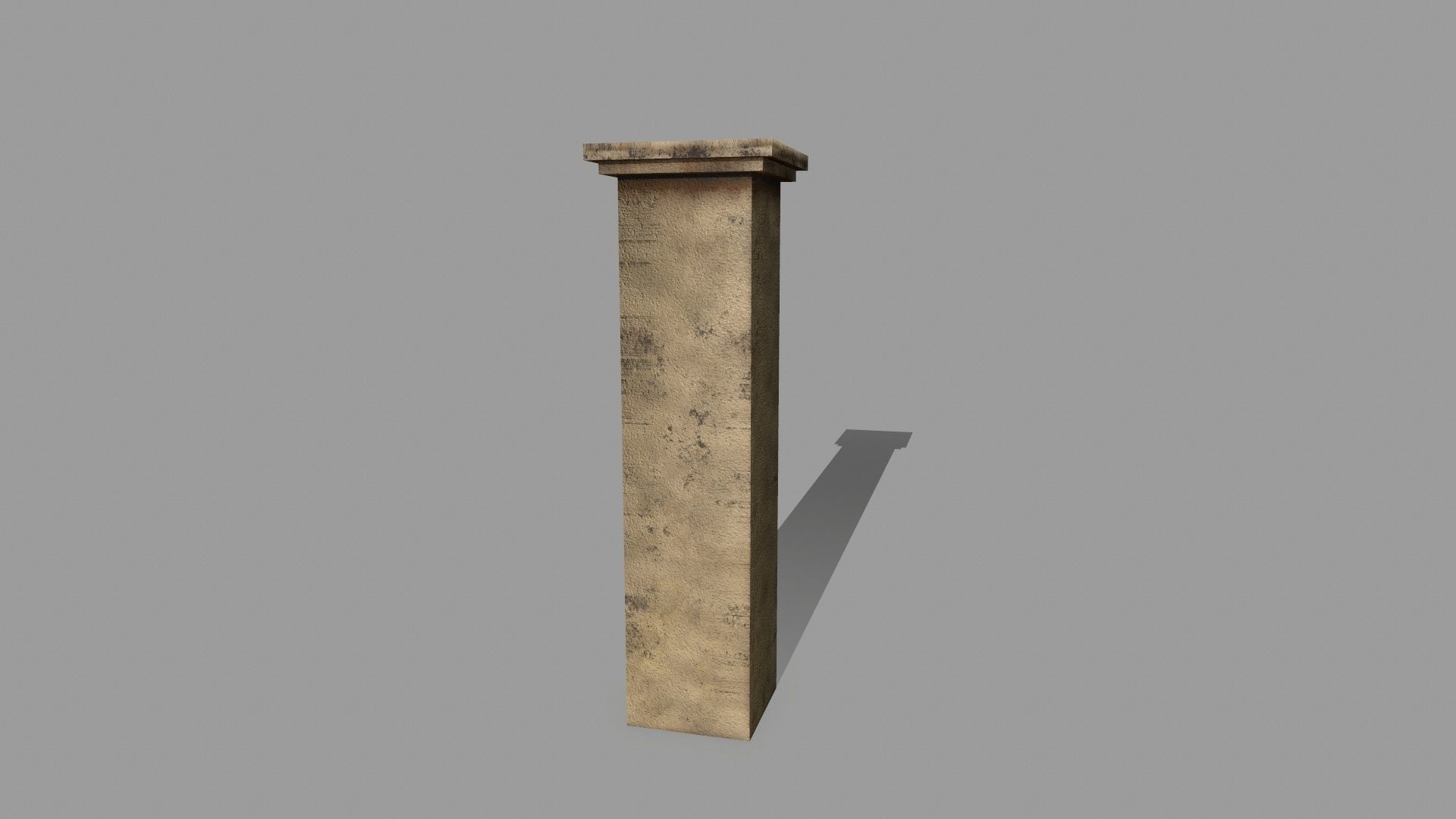 wall set stone with wrought iron railings Low-poly 3D model_22
