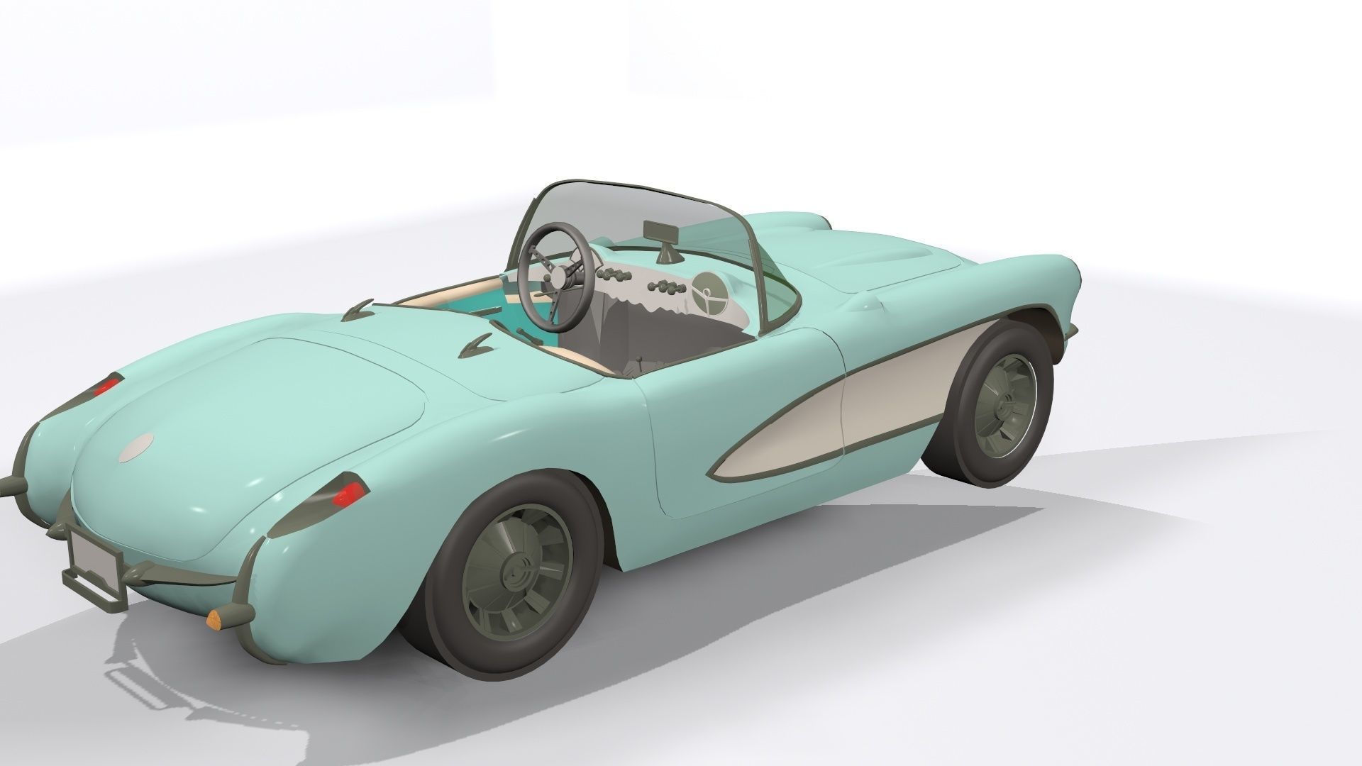 cartoon car 3D model_2
