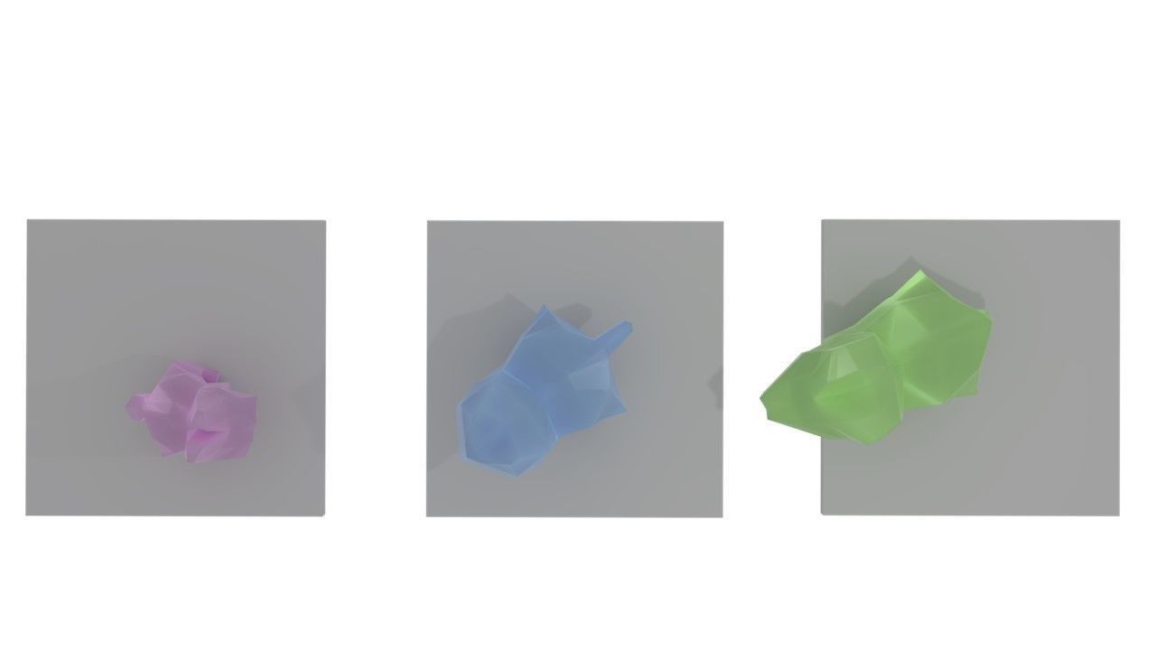 Origami pets RIGGED Low-poly 3D model_7