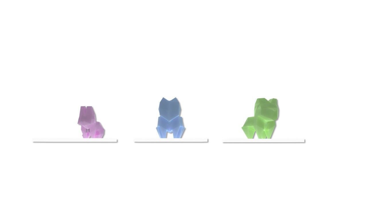 Origami pets RIGGED Low-poly 3D model_13