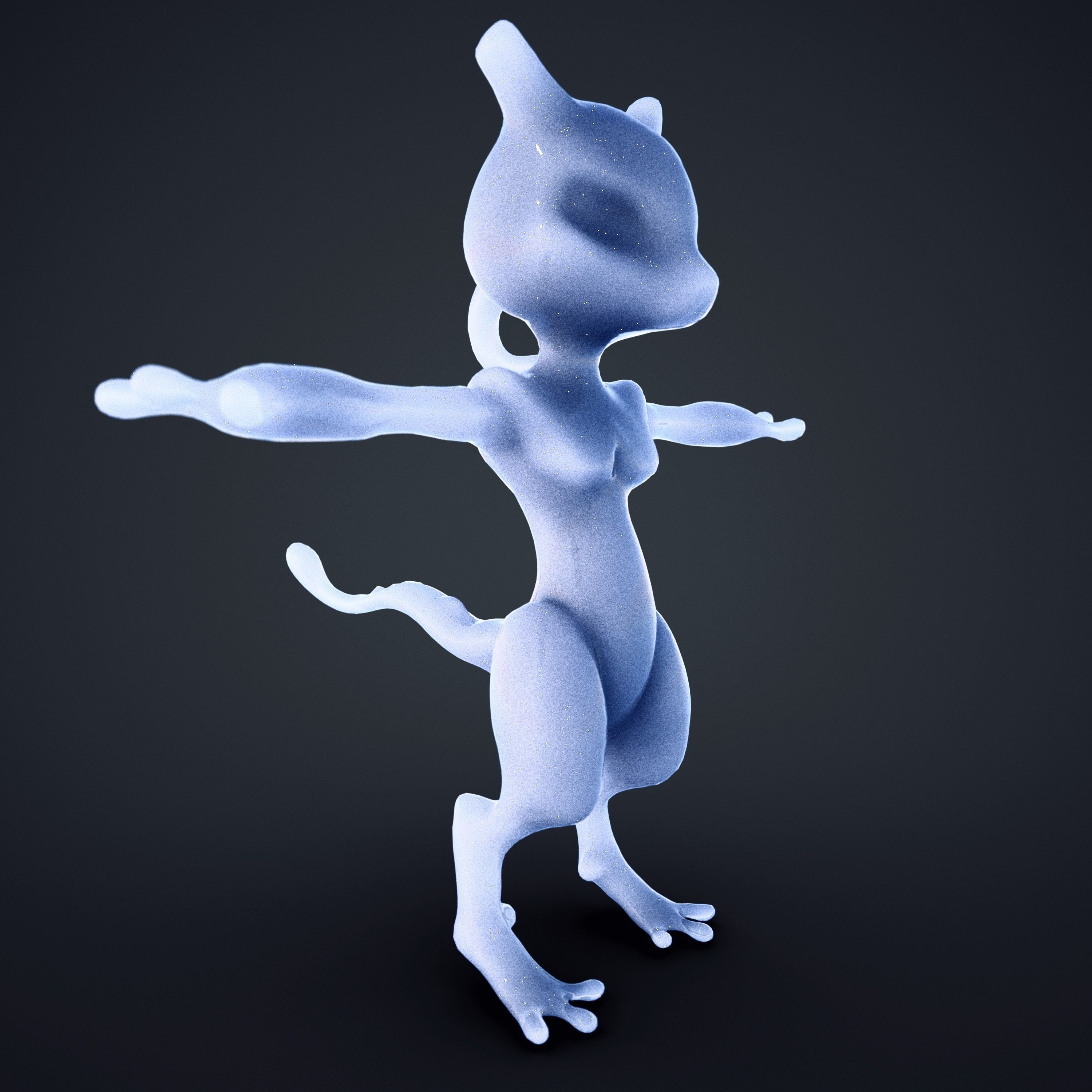 Glowing Mewtwo Free low-poly 3D model_30