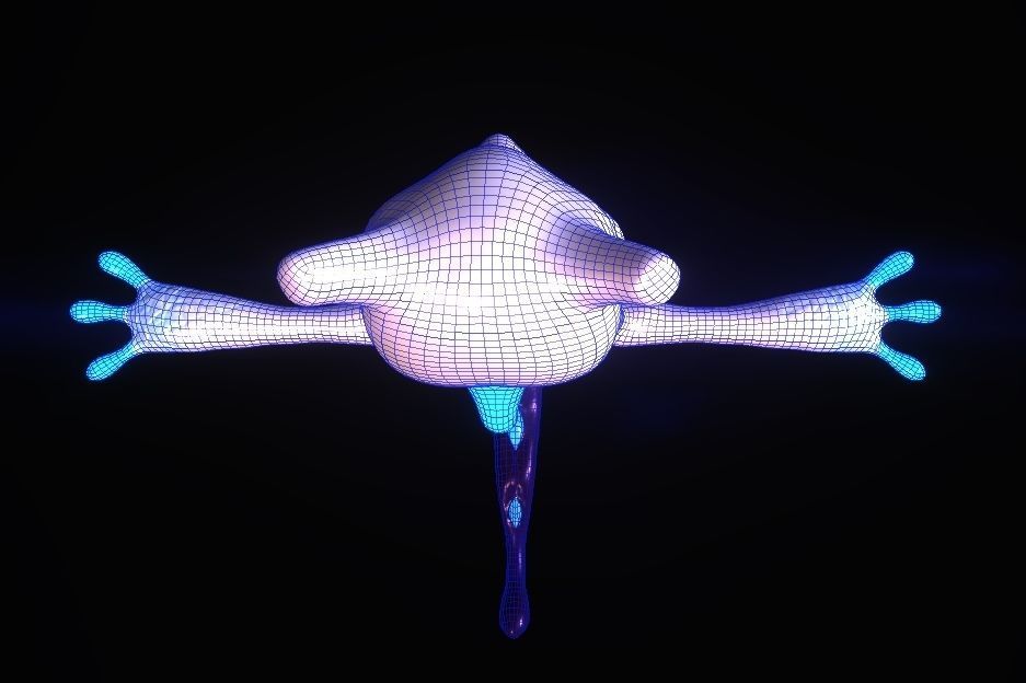 Glowing Mewtwo Free low-poly 3D model_21