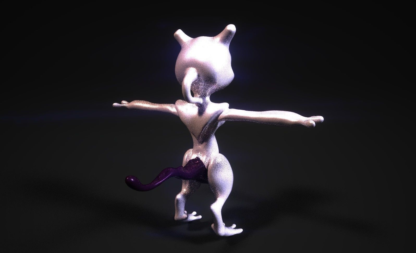 Glowing Mewtwo Free low-poly 3D model_35