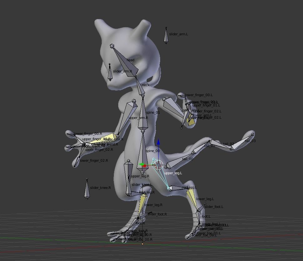 Glowing Mewtwo Free low-poly 3D model_26
