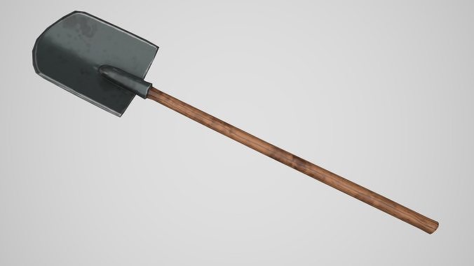 Shovel stylized Low-poly 3D model