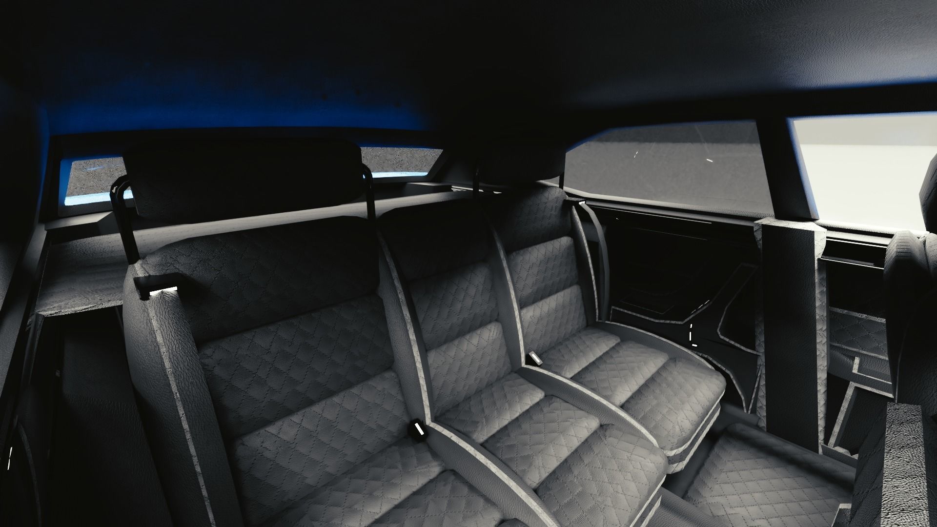 Generic Mid Size 2 Door Shooting Break Low-poly 3D model_9