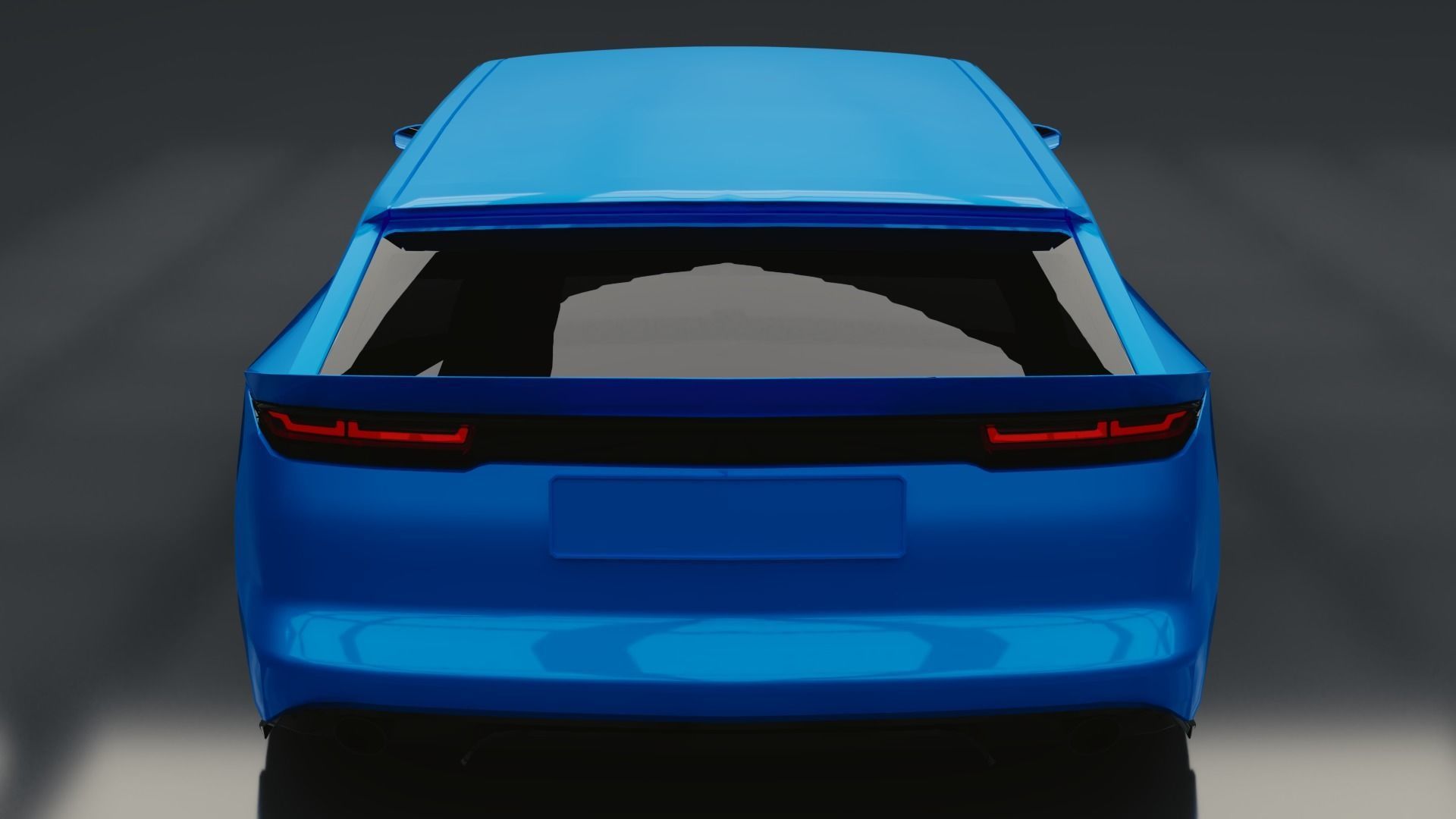 Generic Mid Size 2 Door Shooting Break Low-poly 3D model_5