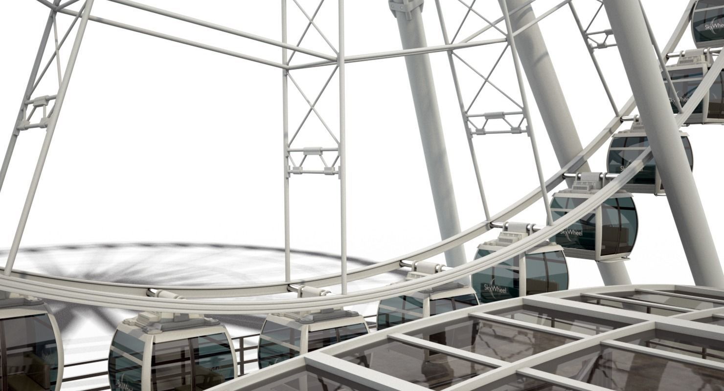 Sky Ferris Wheel Maya 3D model_7