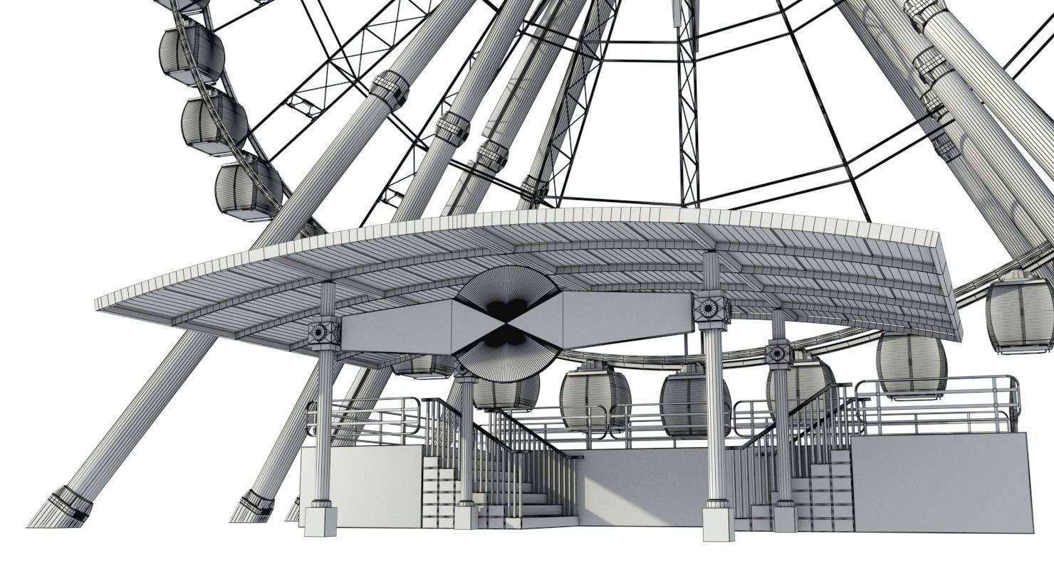 Sky Ferris Wheel Maya 3D model_29